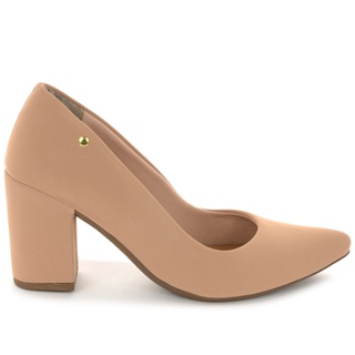 Scarpin Feminino Bico Fino Salto Alto Bloco Geométrico Confortável Tradicional Elegante Ref: 94.84 em Oferta na Shopee