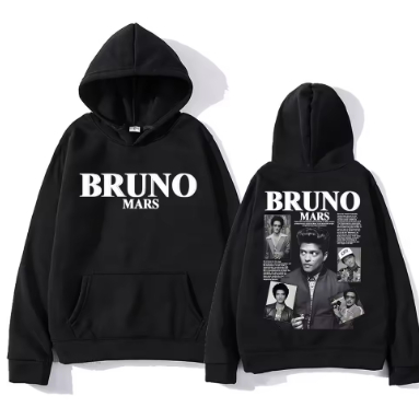 Moletom Bruno Mars Lançamento Blusa de frio com capuz Algodão Unissex Inverno Casaco em Oferta na Shopee