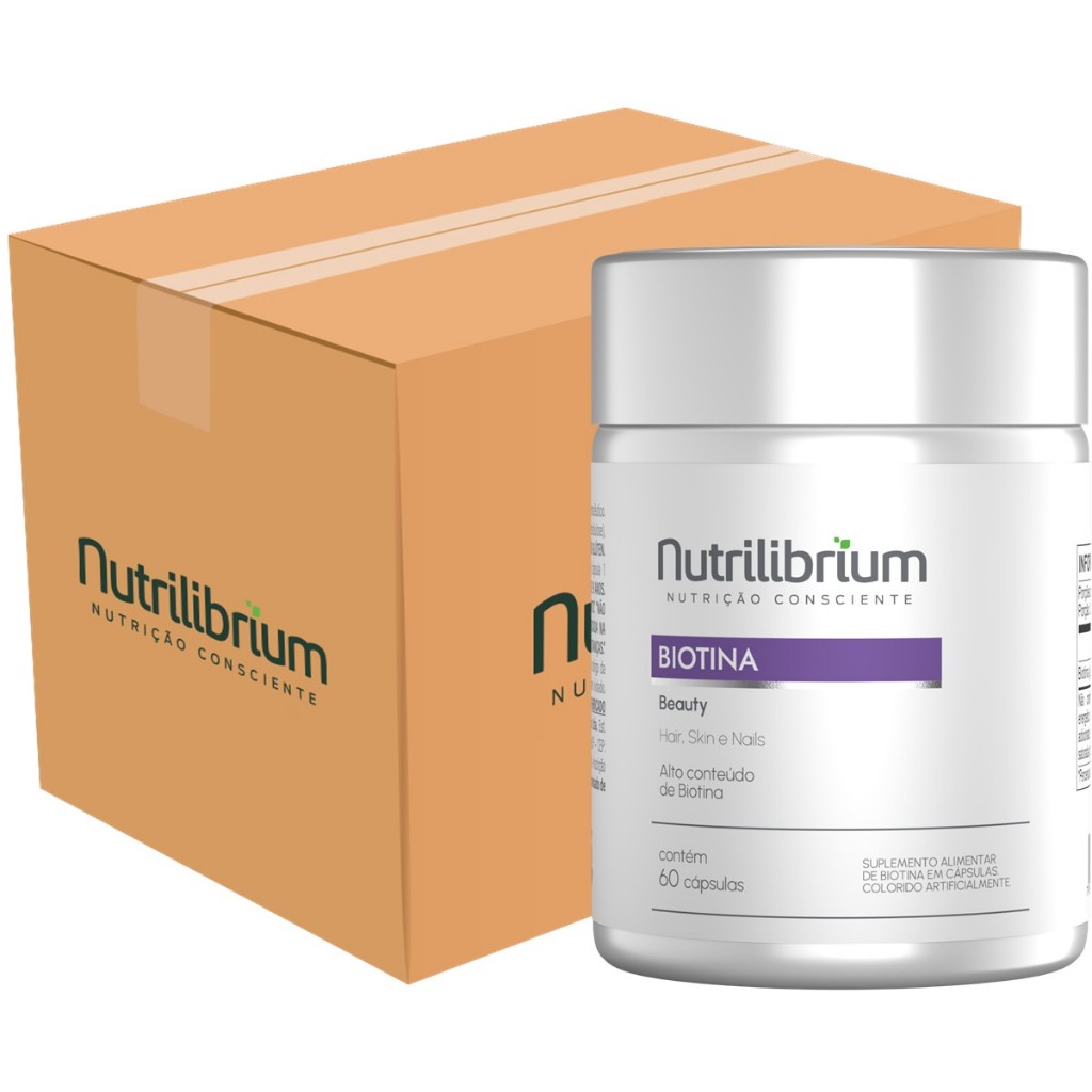 Atacado 12x Biotina Beauty 60 Cápsulas Nutrilibrium - Health