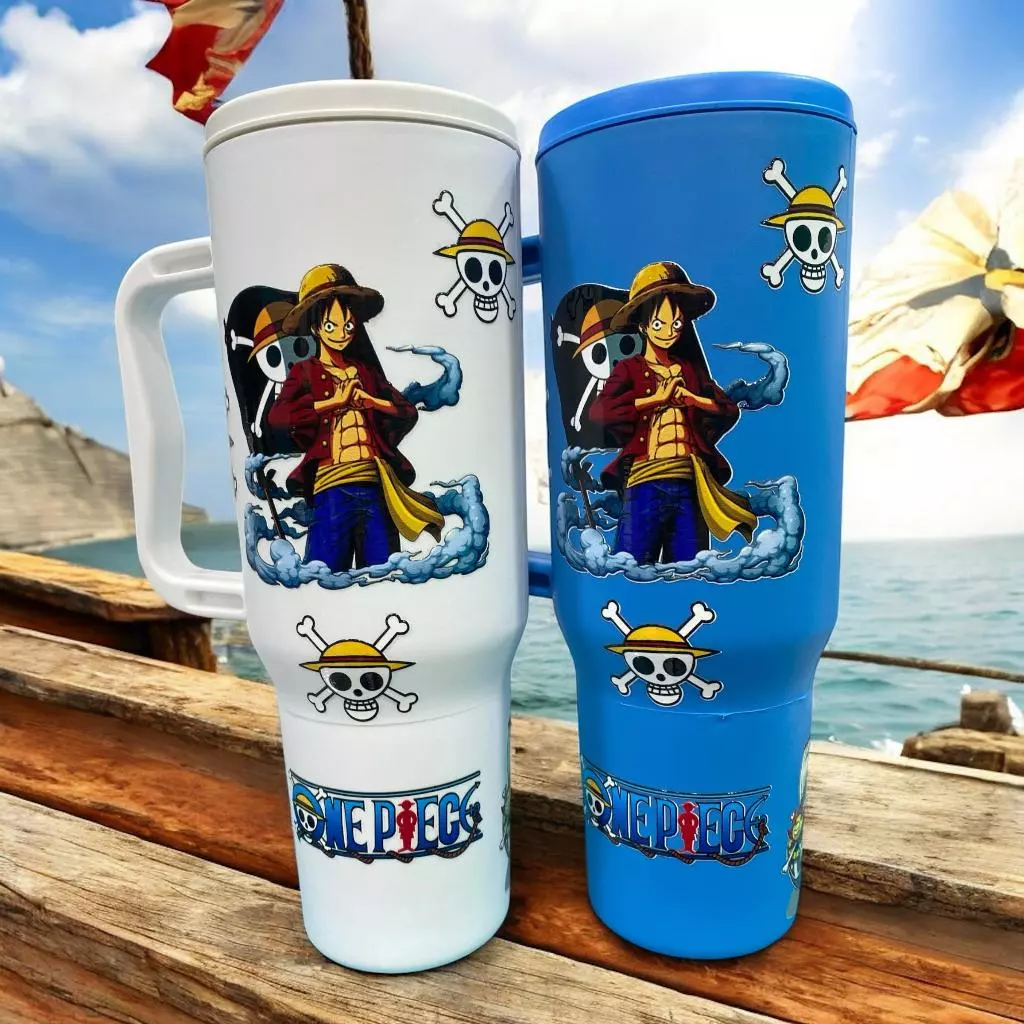 Copo com Canudo One Piece Personalizado 1200ml Em Policarbonato