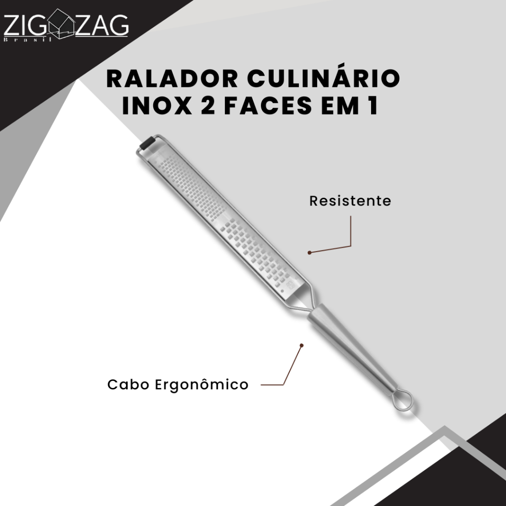 Ralador Culinário Inox 2 faces em 1 Coleção Isa Scherer em Oferta na Shopee