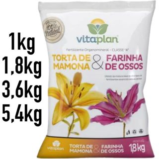 Fertilizante Torta de Mamona + Farinha de Osso c/ 1,8kg VITAPLAN em Oferta na Shopee
