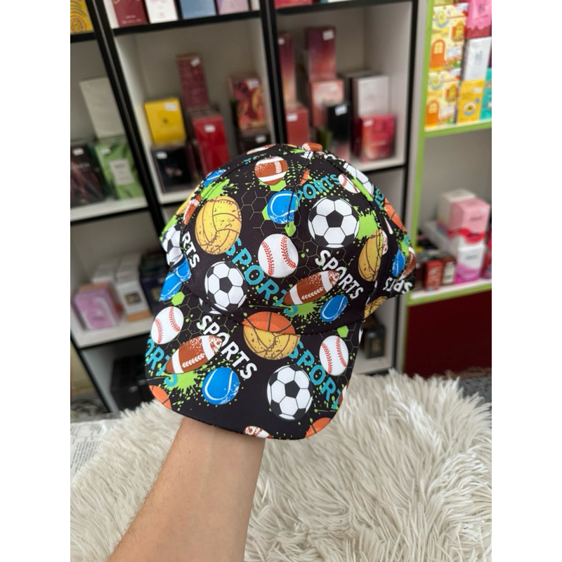 Boné infantil estampa futebol sportes