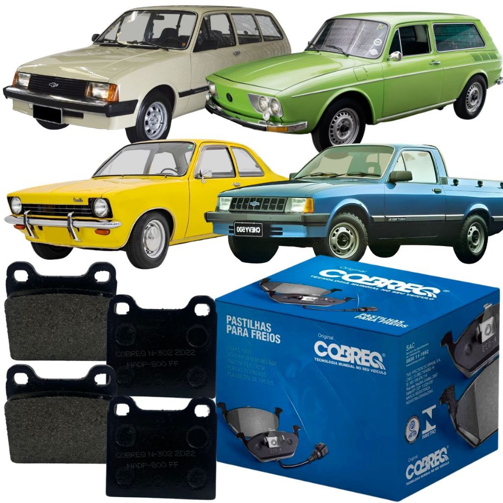 Pastilha de Freio Dianteira Original Cobreq Chevette Marajó Variant Chevy 500