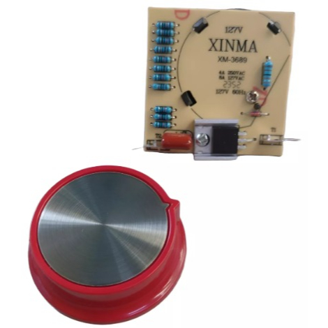 Kit chave Dimmer 12 velocidades 127V + Knob Vermelho Ph900/Philco