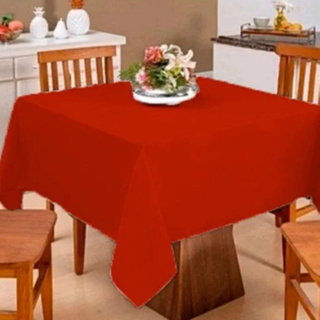 Toalha de Mesa Quadrada 1,50 X 1,50 Tecido Oxford Acabamento Bordado Decoração Buffet em Oferta na Shopee