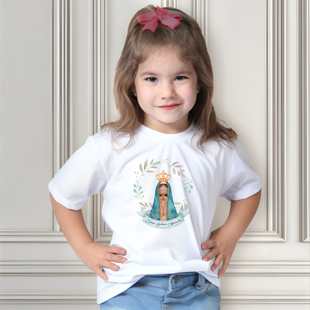 ROUPA INFANTIL NOSSA SENHORA CATOLICA MÃEZINHA DEUS JESUS em Oferta na Shopee