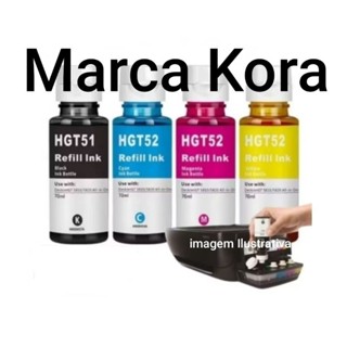 Kit 4 Refil De Tinta Original Kora Gt53 Gt52 Para Impressora Hp Gt5822 Hp Gt5810 Hp Gt5820 HP 410 416 412 316 116 em Oferta na Shopee