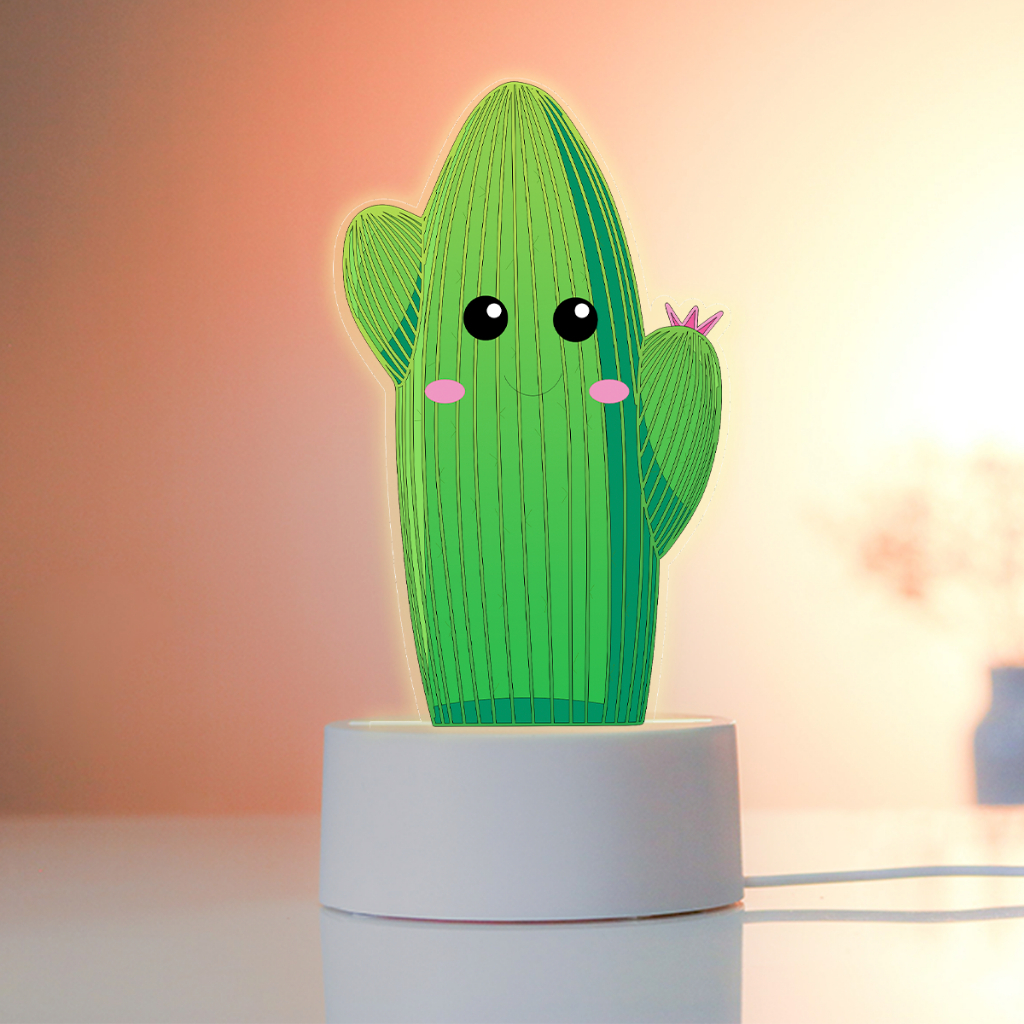 Luminária colorida Led UV - cacto, suculenta , planta