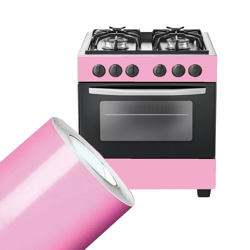 Adesivo Vinílico Rosa Claro Frezzer Frigobar Fogão 4m X 1m