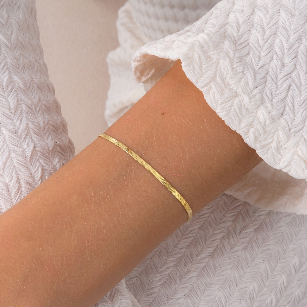 Pulseira Fita com Banho em Ouro 18k em Oferta na Shopee