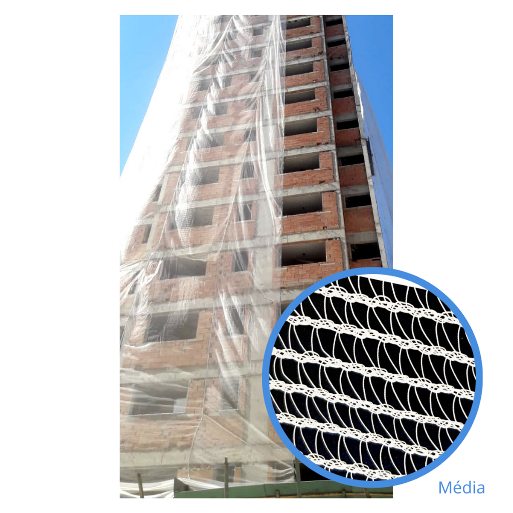 Tela de Obra Modelo Indiana Média Branca 3x50m (150m²)
