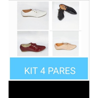Oxford Feminino kit com 4 pares em Oferta na Shopee