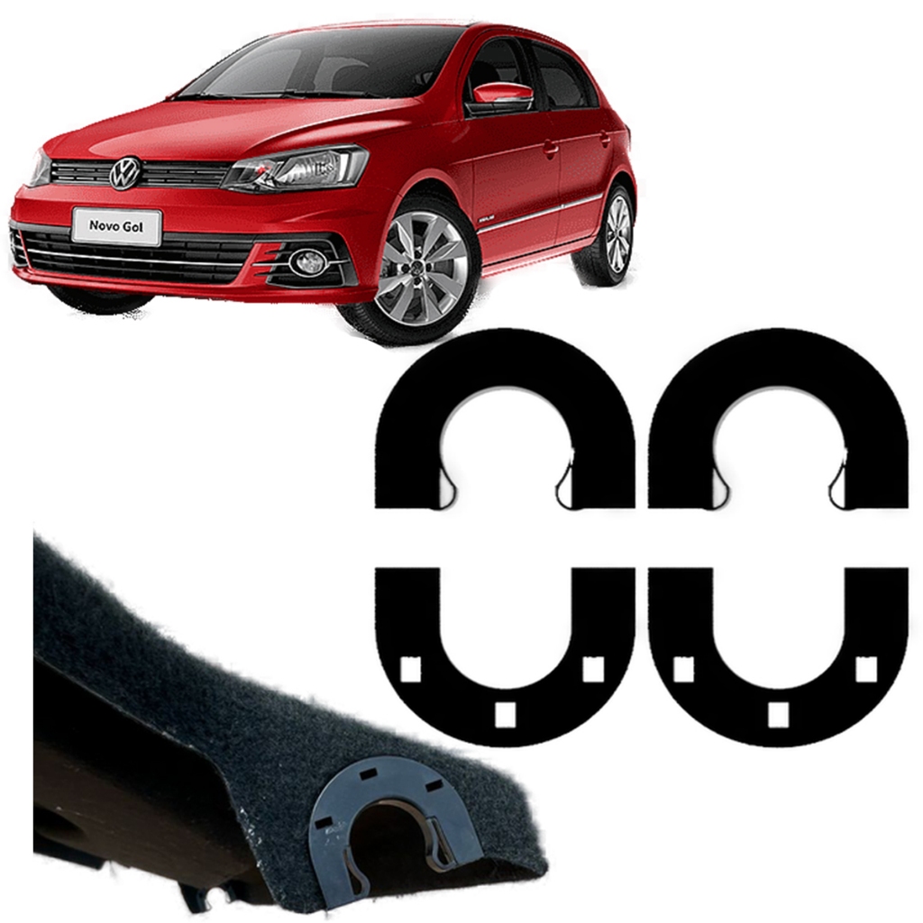 Par Encaixe Suporte Tampão Som Pino Bagagito Gol G8 2018/23 - 2 Unidades PROMOÇÃO
