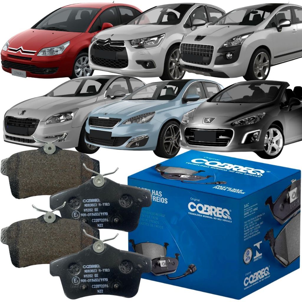 Pastilha de Freio Traseira Original Cobreq C4 Ds4 DS5 308 3008 RCZ em Oferta na Shopee