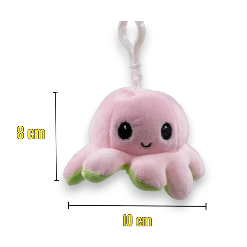 Pelúcia Polvo Reversível Humor Bipolar Chaveiro Tiktok