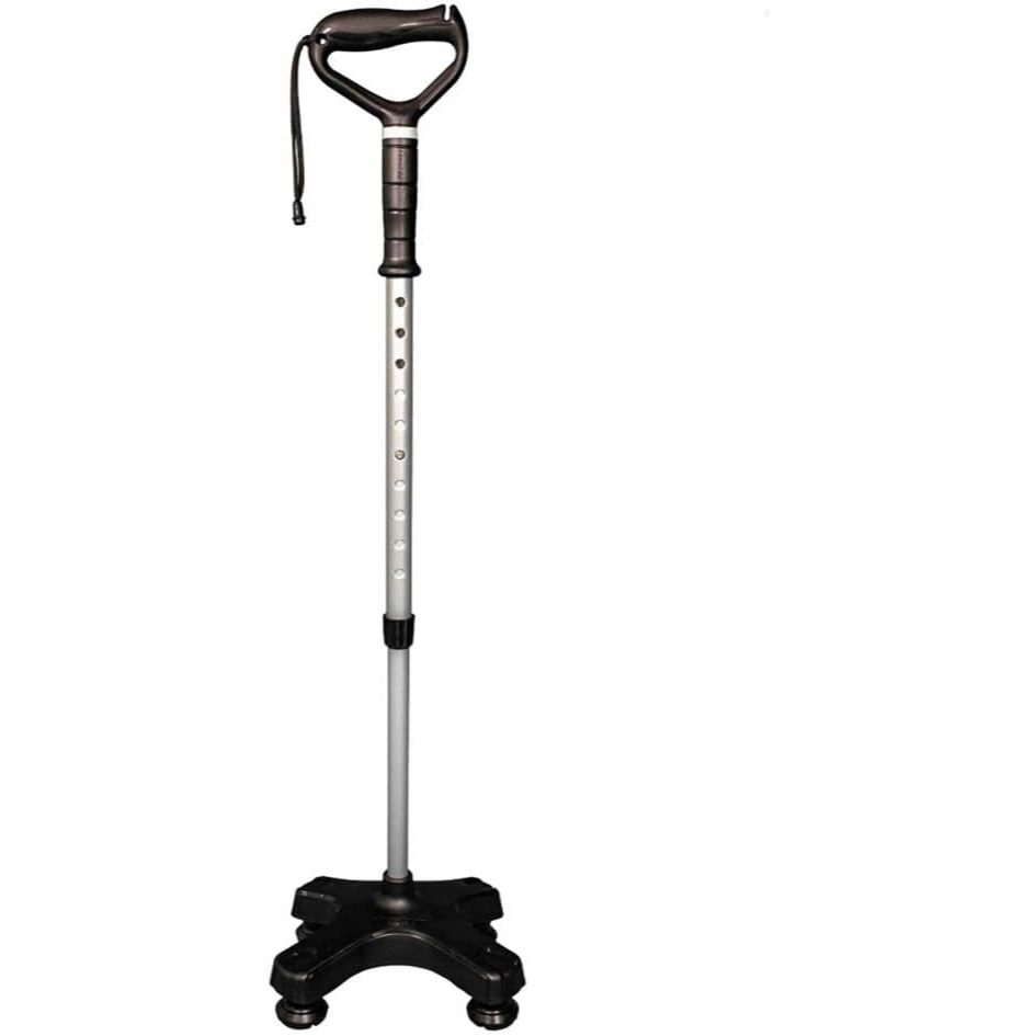 Bengala 4 Pontas Mercur com Apoio Ergonômico e Ajuste de Altura