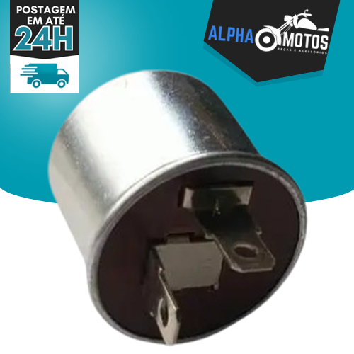 Rele Pisca Seta Universal 12V Térmico 84W - Honda Yamaha Suzuki Dafra Sundown Motos Diversas