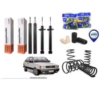 Kit 4 Amortecedores Cofap Gol G1 Quadrado + Batentes Coxim Axios + Molas em Oferta na Shopee
