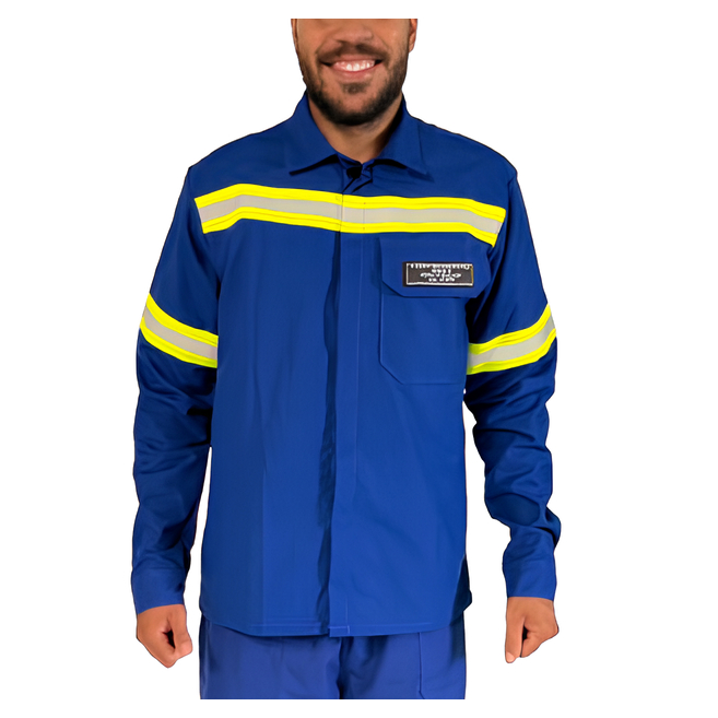 Camisa Nr10 Uniforme Profissional com Faixa Refletiva Eletricista