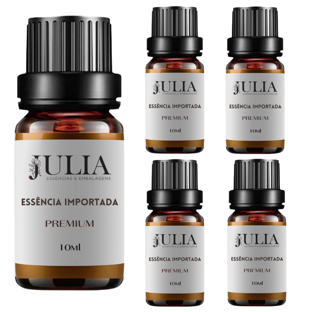 Kit combo com 5 essências premium importadas para perfumes