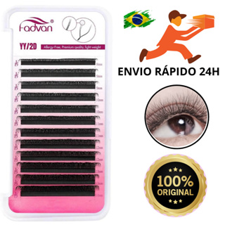 Cílios Fadvan YY volume Brasileiro Curvatura D para Extensão de Cílios fio a fio envio imediato em Oferta na Shopee
