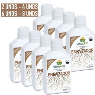 Kit Fertilizante Líquido Mineral Enraizador c/ 140ml VITAPLAN em Oferta na Shopee