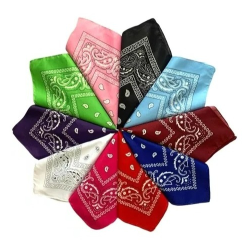 Bandana Estampada Lenço Feminino Masculino Várias Cores Bandana Estampada Lenço Feminino Masculino Várias Cores