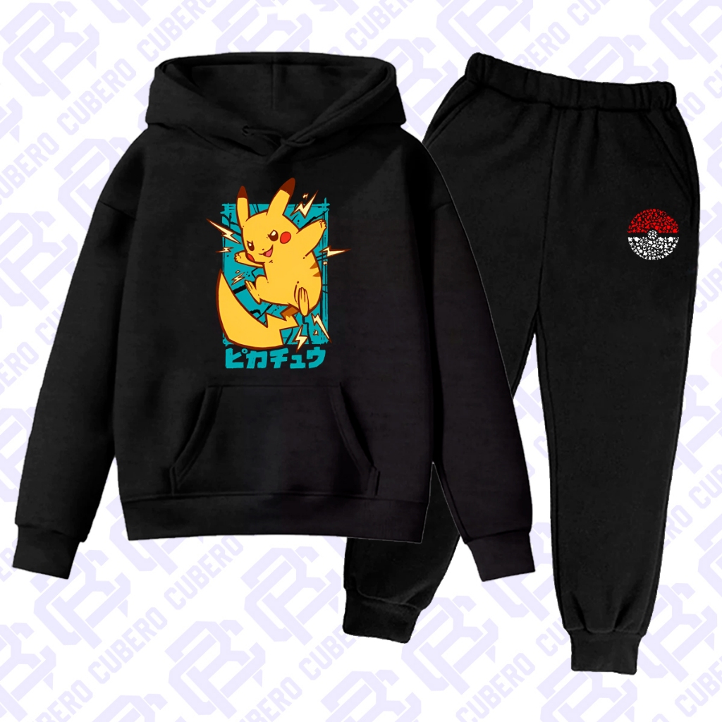 Conjunto Infantil Moletom Blusa e Calça Pokemon Agasalho Desenho