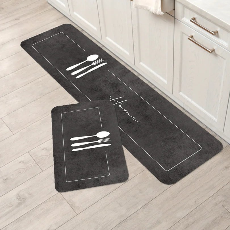 Jogo Tapete para Cozinha 2 peças - Design Moderno, Conforto - Antiderrapante | Passadeira + Tapete em Oferta na Shopee