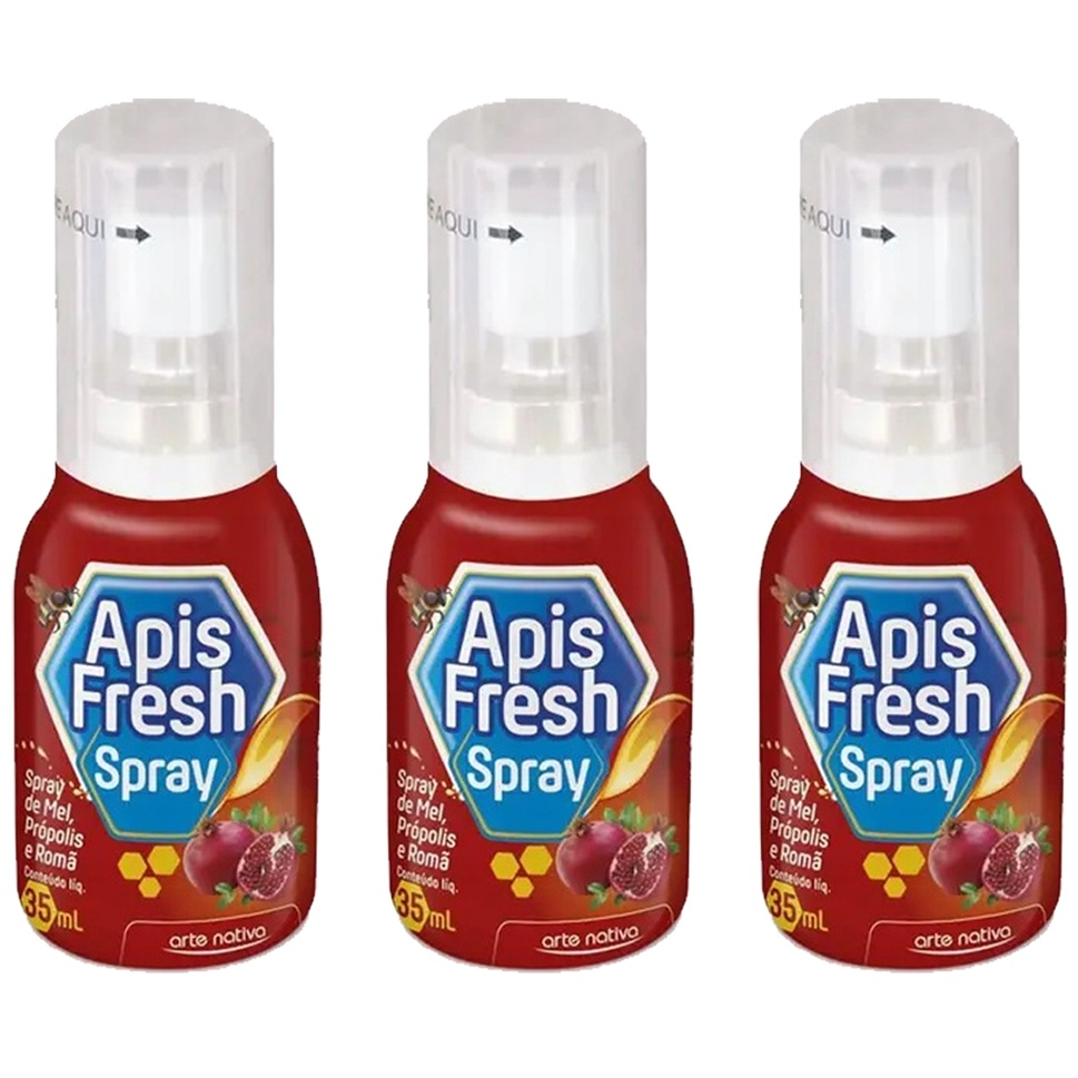 03un Aromatizante Bucal Mel e Romã Spray Apis 35ml Fresh Arte Nativa