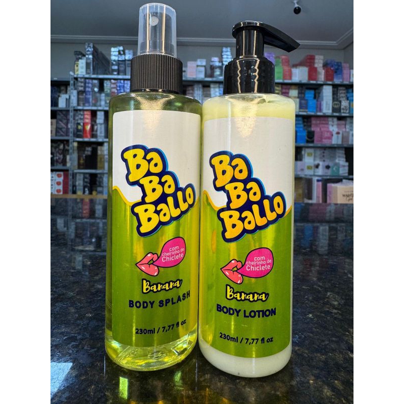 ⭐Kit Creme Hidratante + Body Splash BabaBalu Aroma Banana 230ml ⭐