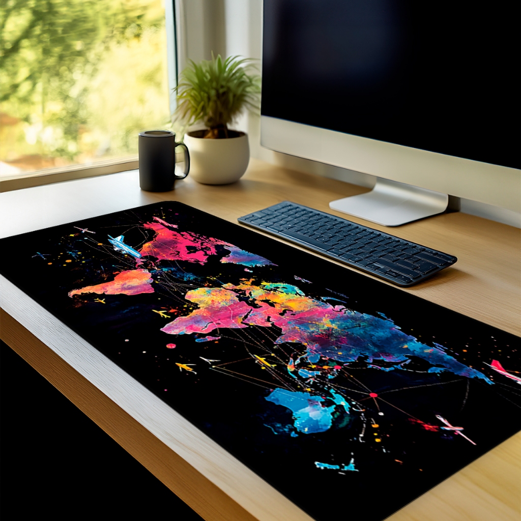 Mouse Pad Gamer Paises Antiderrapante Grande 70x35 80x35 90x40 90x50 cm Jogos Anime  Borda Costurada M2242 em Oferta na Shopee