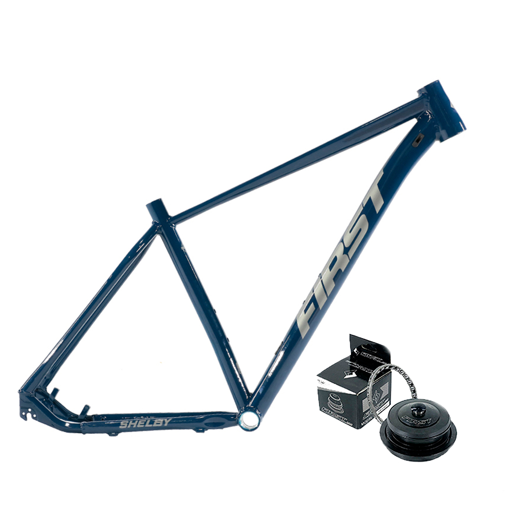 Quadro De Bicicleta Aro 29 MTB Shelby Tapered GOLD Com Caixa De Direção 44xmm FIRST TAMANHO 17.5 (M)
