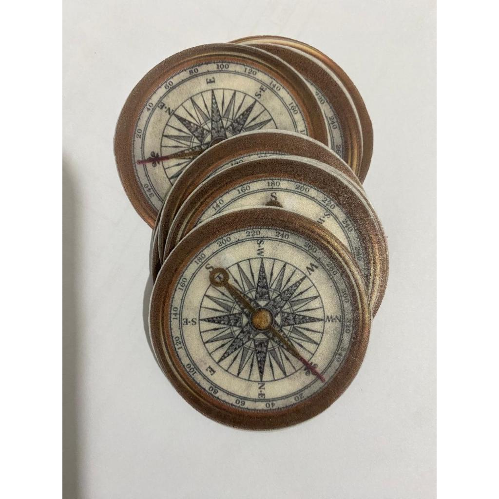 APLIQUE COMESTÍVEL EM PAPEL ARROZ BUSSOLA (AVIADOR)