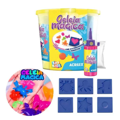 Big Balde Geleia Mágica 4 Cores 7 Moldes Personagens Mágicos em Oferta na Shopee