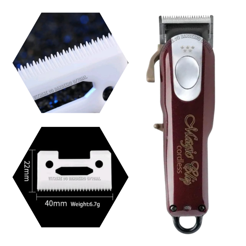 Lâmina De Cerâmica Serrilhada Magic Clip Sem Fio Original!!!