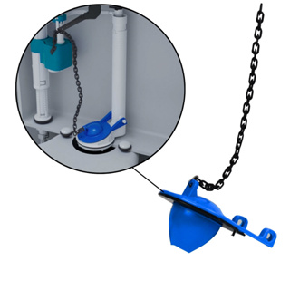 Obturador Universal Caixa Acoplada Banheiro Com Corrente Vedação Descarga Vaso em Oferta na Shopee