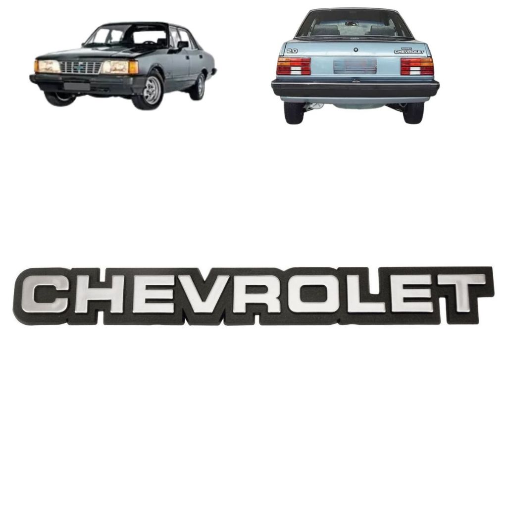 Emblema CHEVROLET para Opala e Monza 82/90 – PRATA OU CROMADO em Oferta na Shopee