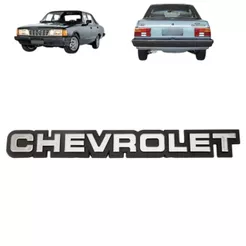 Emblema CHEVROLET para Opala e Monza 82/90 Prata OU Cromado