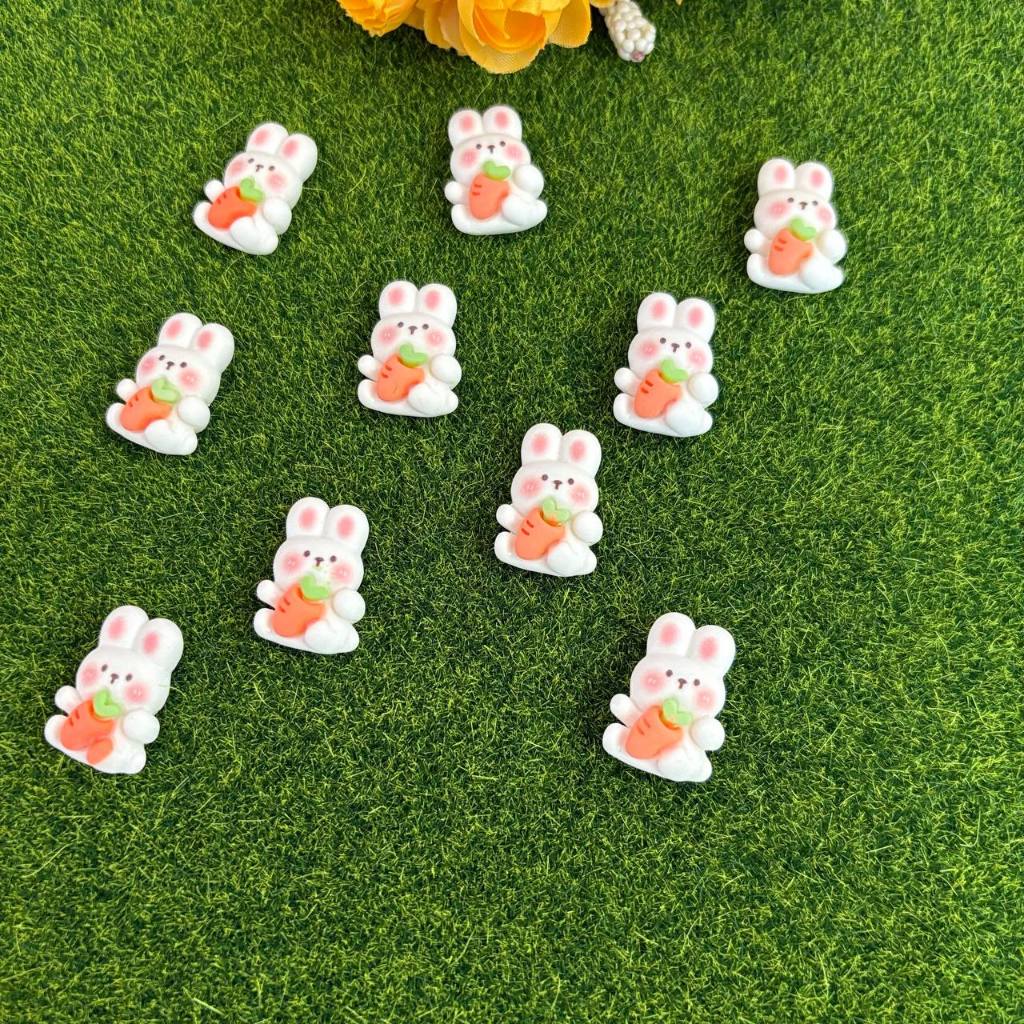 Aplique mini coelho da Páscoa resina 2.5cm 10 ou mais unidades lembrancinha laceira festa infantil em Oferta na Shopee
