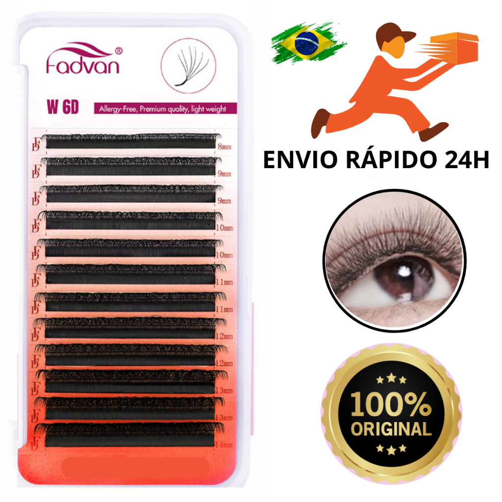 Cilios Fio Tecnologico W 6d Fadvan Extensao De Cílios Alongamento Egipcio Fio A Fio em Oferta na Shopee