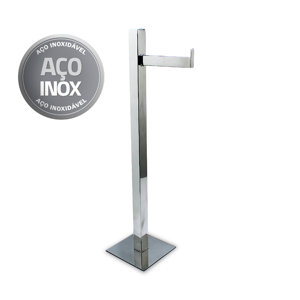 Porta Papel Higiênico De Chão Em Aço Inox Organização/modernidade/sofisticação