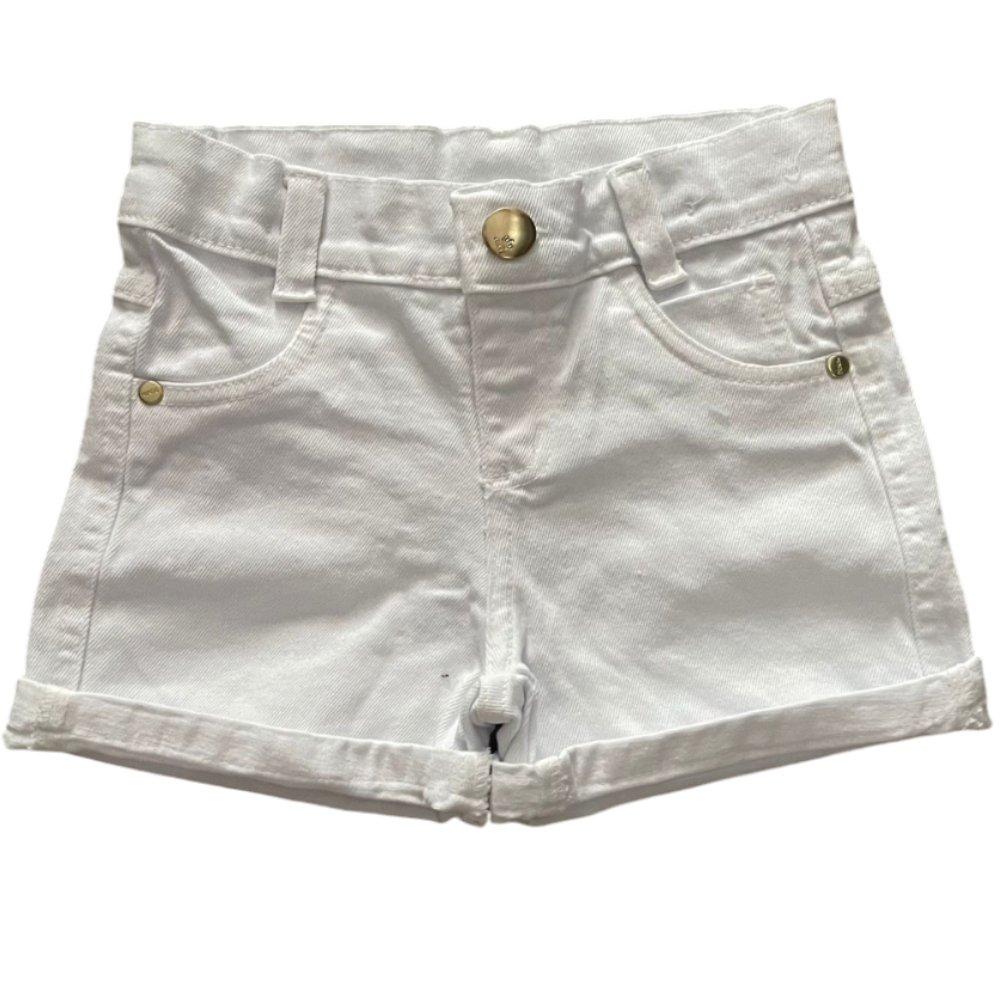 Short Jeans Infantil menina Kit com 2 Unidades Cintura Alta e Regulador