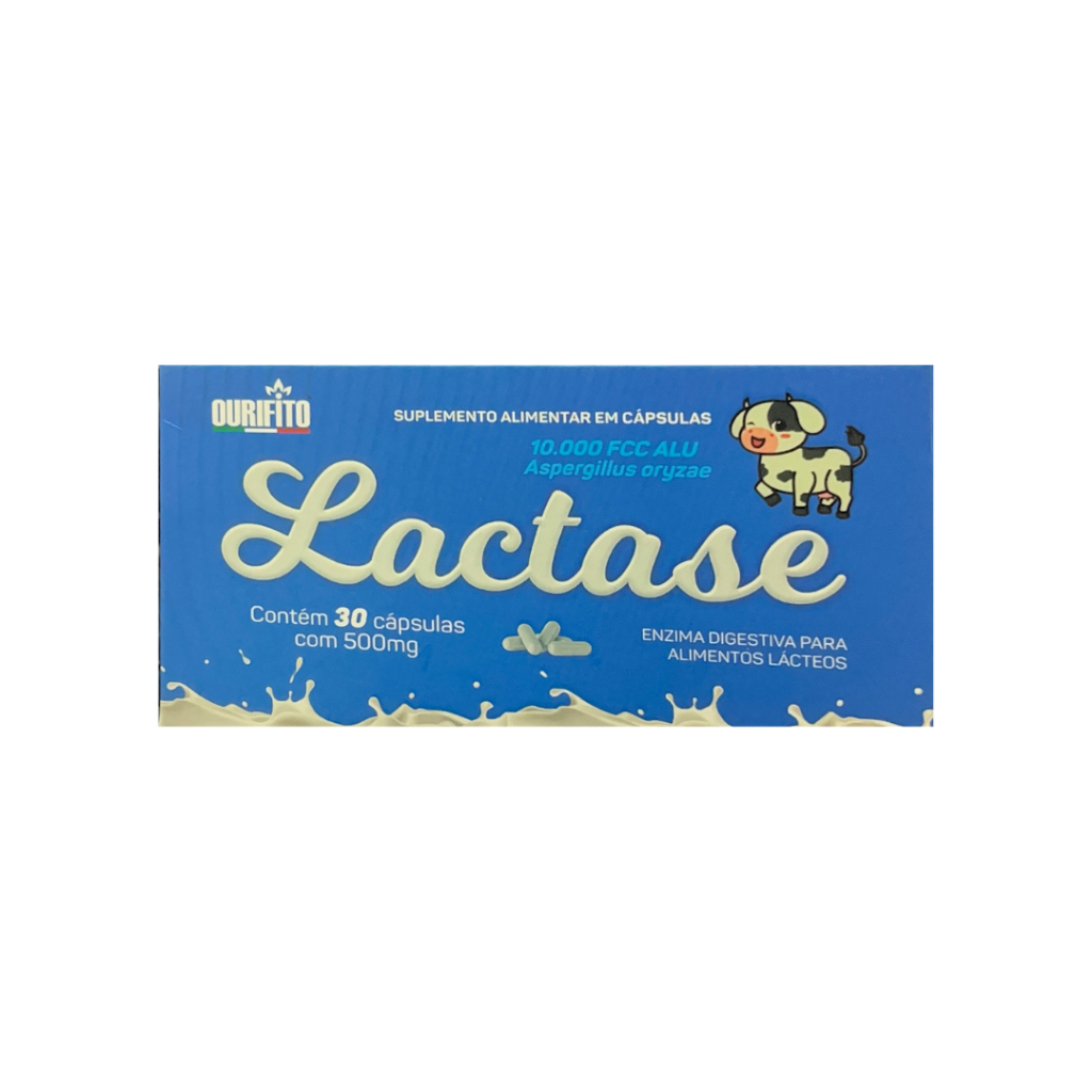 Ourifito Lactase 10.000 fcc 500mg Com 30 Cápsulas