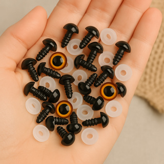 20 Olhos Amigurumi Preto ou Marrom Com Trava - Olhos Boneca Pelúcia - Tricolândia Qualidade Premium em Oferta na Shopee