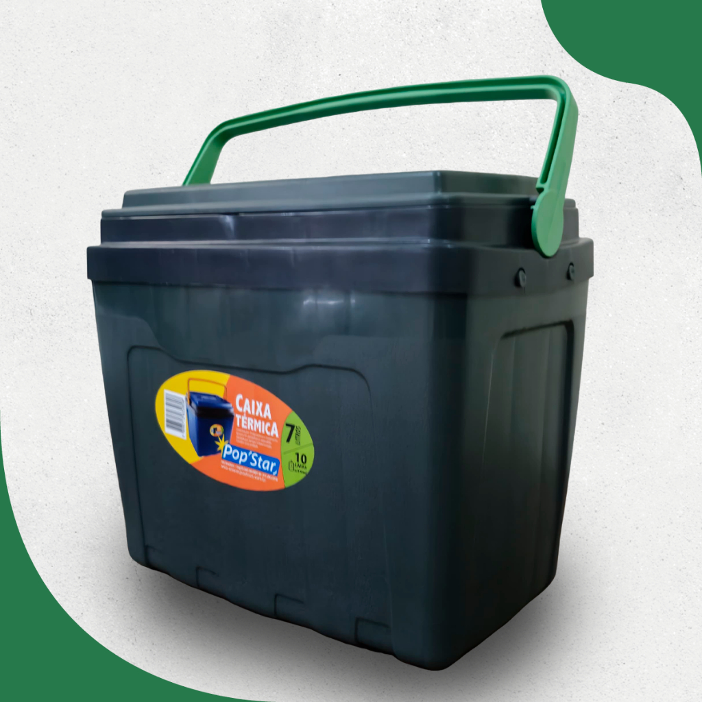 Caixa Térmica Cooler 7 Litros 10 Latas | Pequena Portátil | Resistente | Conservador Térmico Praia