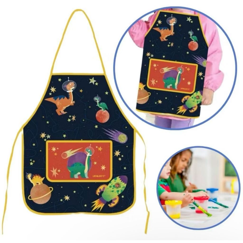 Avental Infantil Impermeável Para Pintura Escolar Brincadeira Criança — imagem 2 de 2
