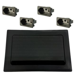 Caixa De Tomada De Embutir Na Mesa + 4 Plugs de embutir