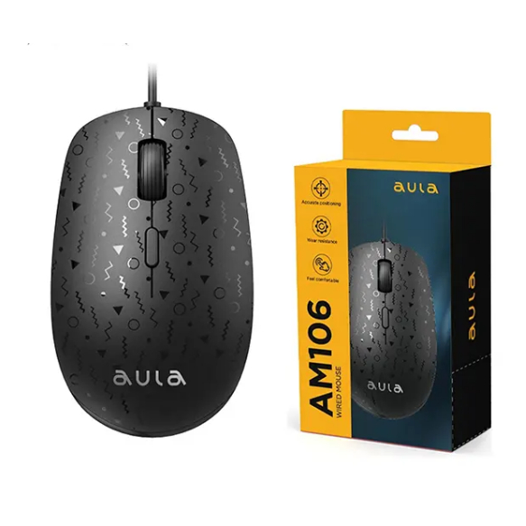 Mouse Óptico Com Fio Usb Aula Am106